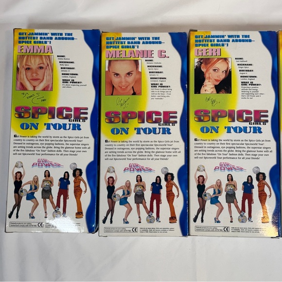 Spice Girls On Tour Doll Set – Complete Collection of 5 (1997 Galoob) NIB - Picture 6 of 11